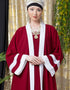 Dubai contrast band with inner Dubai Kaftan Red