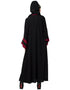 Muslim contrast band with inner Dubai Kaftan Maroon
