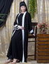 Modest contrast band with inner Dubai Kaftan White