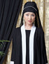 Modest contrast band with inner Dubai Kaftan White