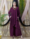 Chic Overlapped panel casual Abaya Wine