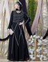 Women Hand embroidered Party Abaya Black