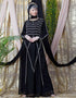 Women Hand embroidered Party Abaya Black