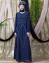 Muslimah Hand embroidered Party Abaya Navy