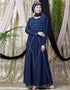 Muslimah Hand embroidered Party Abaya Navy