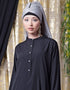 Muslim Front Open Daily Wear Abaya Black