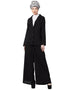 Islamic Executive Two Piece Contemporary Coat Pant Cum Abaya Black