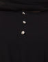 Muslim Contrast Piping at Sleeve Casual Abaya Black
