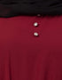 Arabic Contrast Piping at Sleeve Casual Abaya Maroon