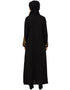 Muslimah Golden Triangle Lace at Sleeve Casual Abaya Black
