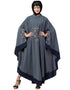 Modern Center Embroidered with Contrast band Irani Kaftan Grey