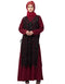 Arabic Two Piece Diamond cut fully Beaded Front and Back Party Abaya Black