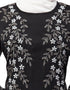Dubai Front and Sleeve hand embroidered Party Abaya Black