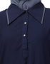 Arabic Long Cuff and Collar executive Abaya Navy Blue