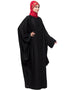 Dubai Hand embroidery front open kaftan Black
