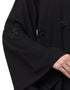 Muslimah All over Star embroidery bell sleeve Abaya Black