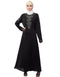 Modern Front and Sleeve Hand work A line Party Abaya Black