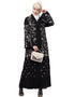 Trendy Full Zari embroidered front open part Abaya Black