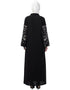 Trendy Full Zari embroidered front open part Abaya Black