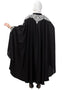 Modern Front to back and hand opening Resham Embroidery Irani Kaftan Black