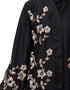 Muslim Right side and both sleeve Resham Embroidery Front open Abaya Black