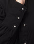 Chic Front open Black Casual Abaya in the Shade Of Black
