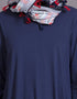 Trendy Jersey travel Abaya Blue