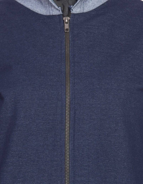 Islamic Front open with hood Jersey Sports Abaya Navy Blue
