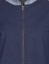 Islamic Front open with hood Jersey Sports Abaya Navy Blue
