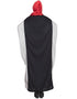 Arabic Kaftan style contrast Black Grey Irani Abaya Black