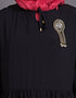 Muslim Balloon sleeve bohemian Abaya Black