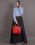 Islamic Contrast body daily wear Abaya Black