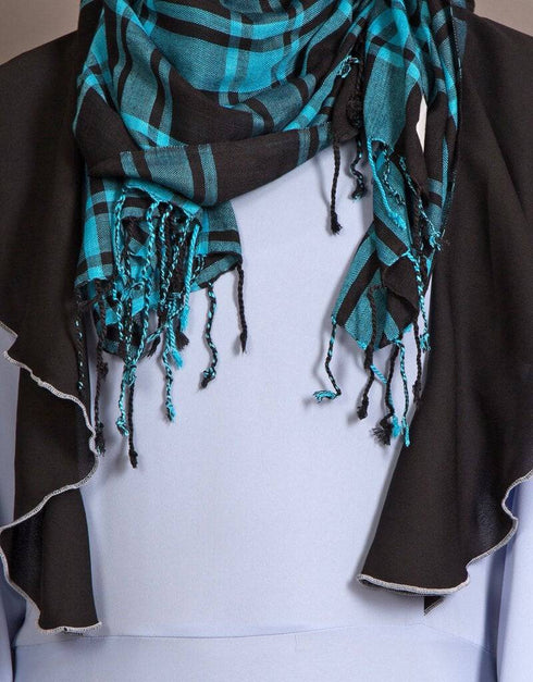 Muslimah Frill casual daily wear collage girls abaya Black