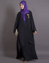 Islamic Overlapped panel casual Abaya Black