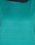 Modern Waist pleated stretchable knits travel Teal abaya Green