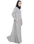 Islamic Extended Pocket Jersey Travel Abaya Silver