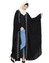 Modern Hand beaded front open party Kaftan Black