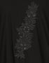 Arabic Patch Contrast Cuff Black Kaftan Black