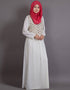 Chic Embellished Navy Party Burqown - Burqa and Gown White