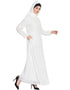 Muslim Hand embroidered Off White Wedding Abaya Off White