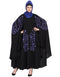 Modest Purple Embroidered Irani Kaftan Black