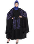 Modest Purple Embroidered Irani Kaftan Black