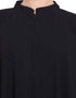 Muslimah Silver embroidered Irani Kaftan Black