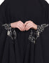 Muslimah Silver embroidered Irani Kaftan Black