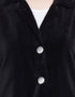 Islamic Velvet Front open Coat Abaya Black