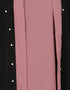 Muslimah Contrast beaded Dubai Kaftan Black