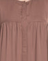 Modern Front Open gather at bust casual Abaya Brown