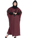 Chic contrast sleeve patch butterfly Kaftan Maroon