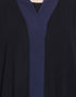 Trendy Contrast Band hand work Dubai Kaftan Black
