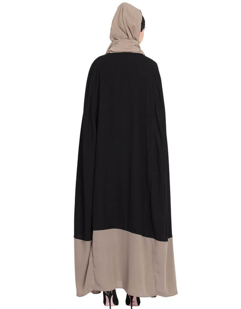 Islamic Contrast bottom Irani Kaftan Black